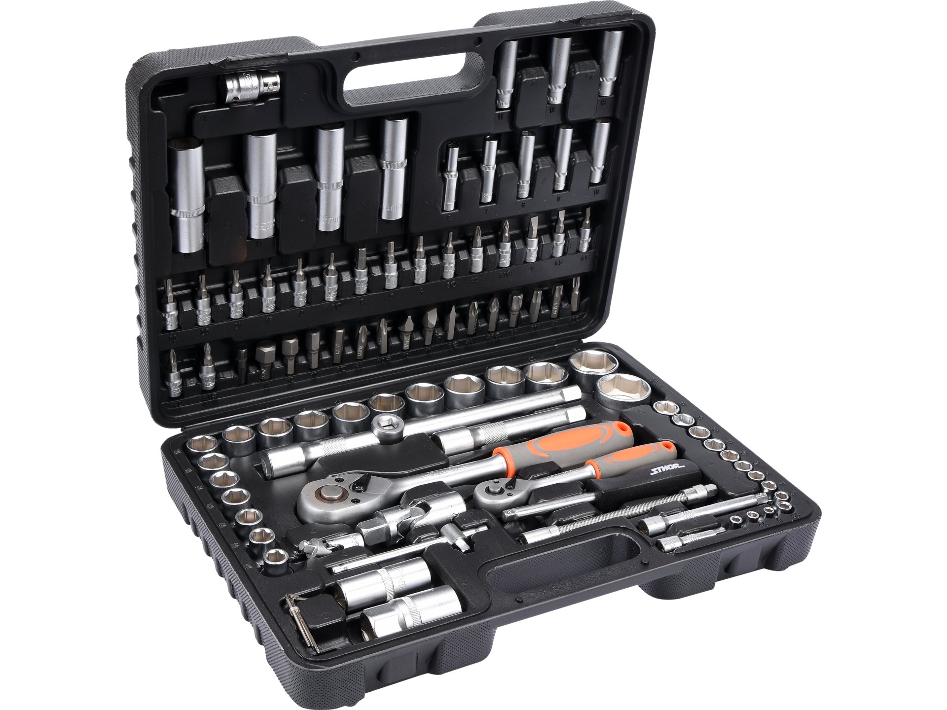 Trusa tubulare 1/2''-1/4'', 94 piese, Sthor - 58687