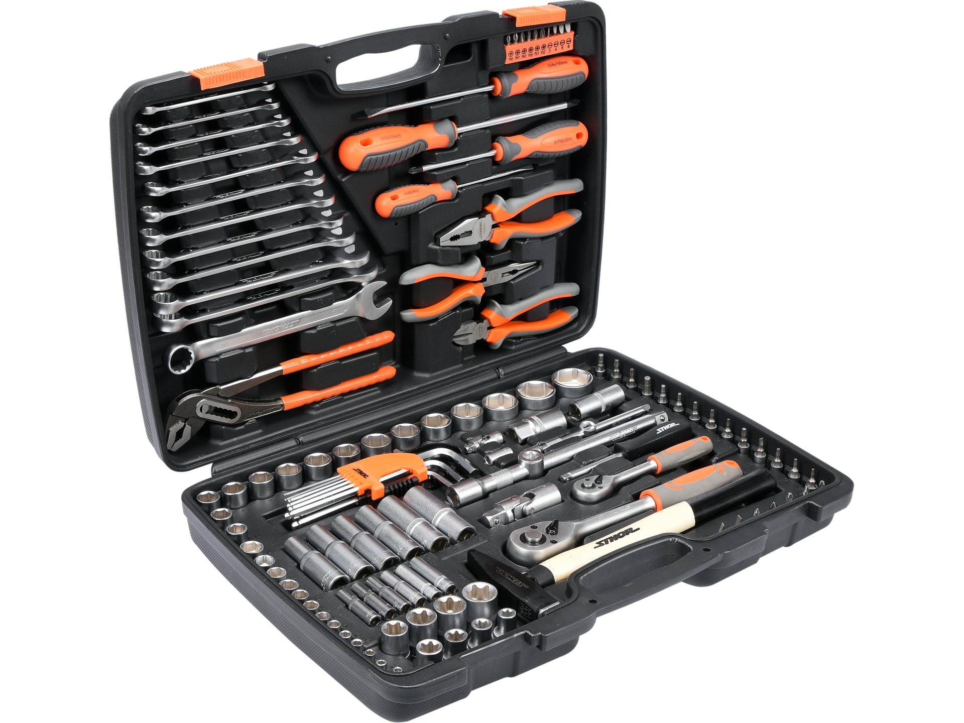 Trusa tubulare 1/2''-1/4'', 122 piese, Sthor - 58690