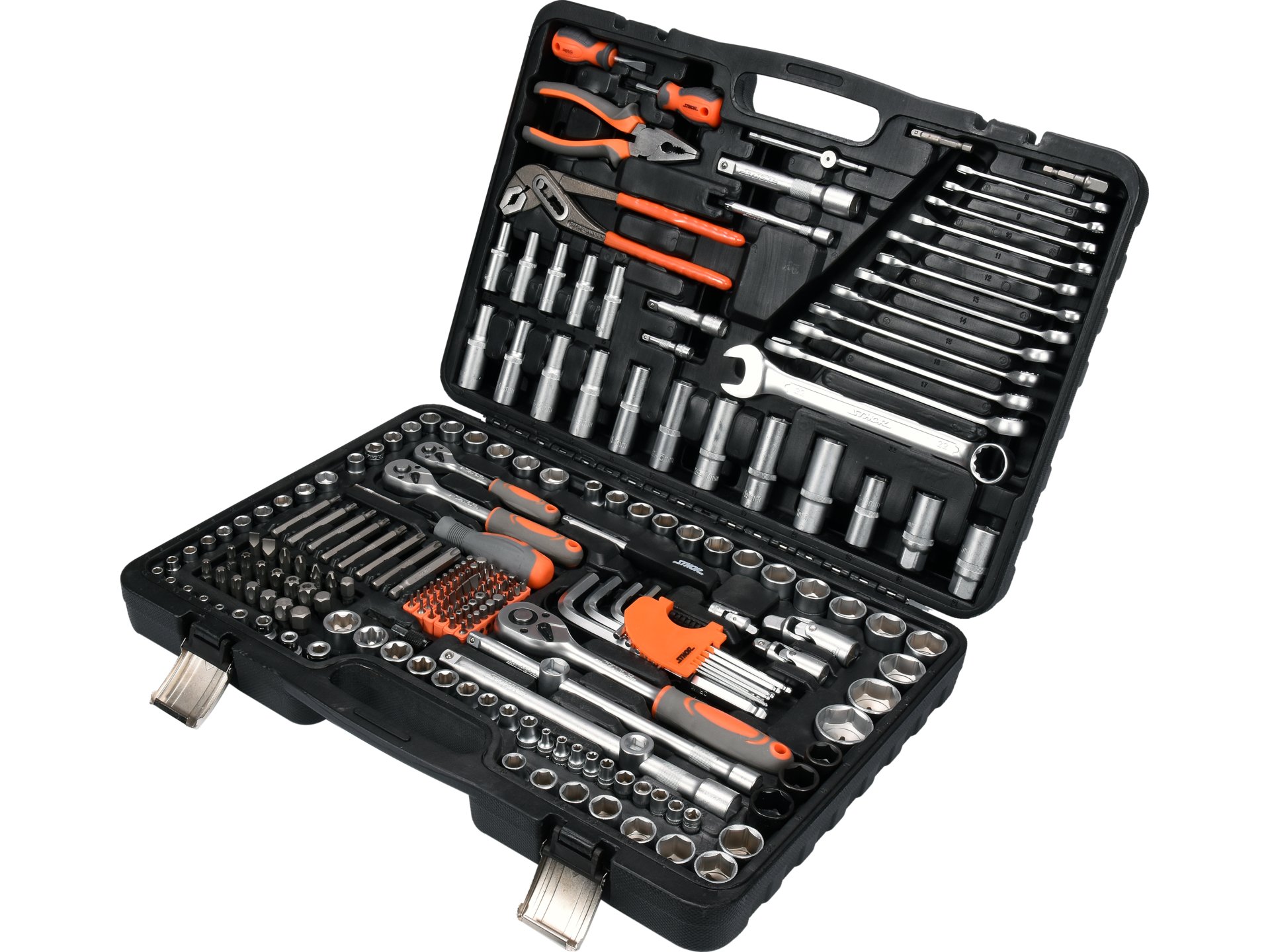 Trusa tubulare 1/2''-3/8''-1/4'', 225 piese, Sthor - 58693