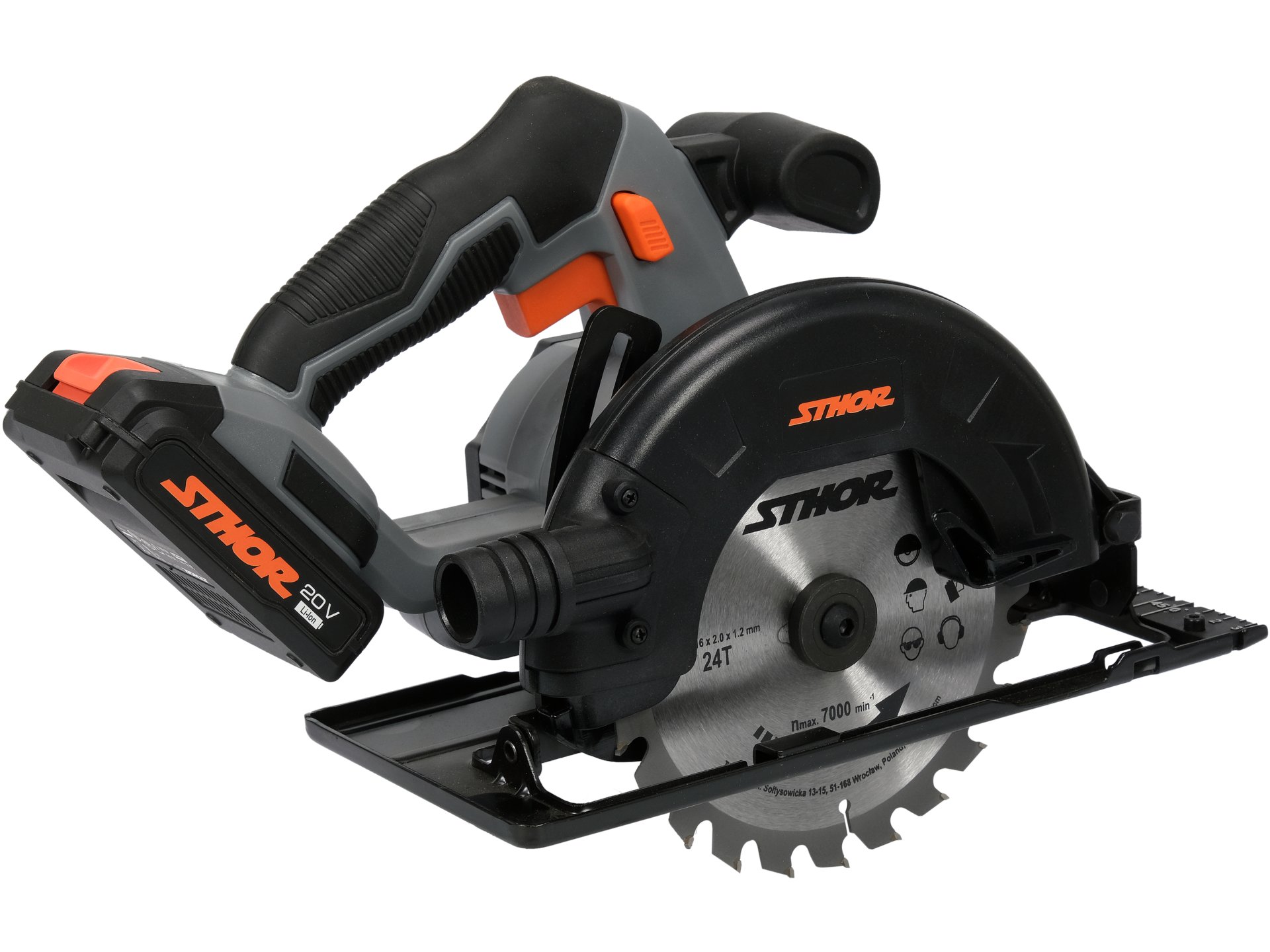 Circular de mana sthor 20v, 165mm, 1x2ah, Sthor - 78133
