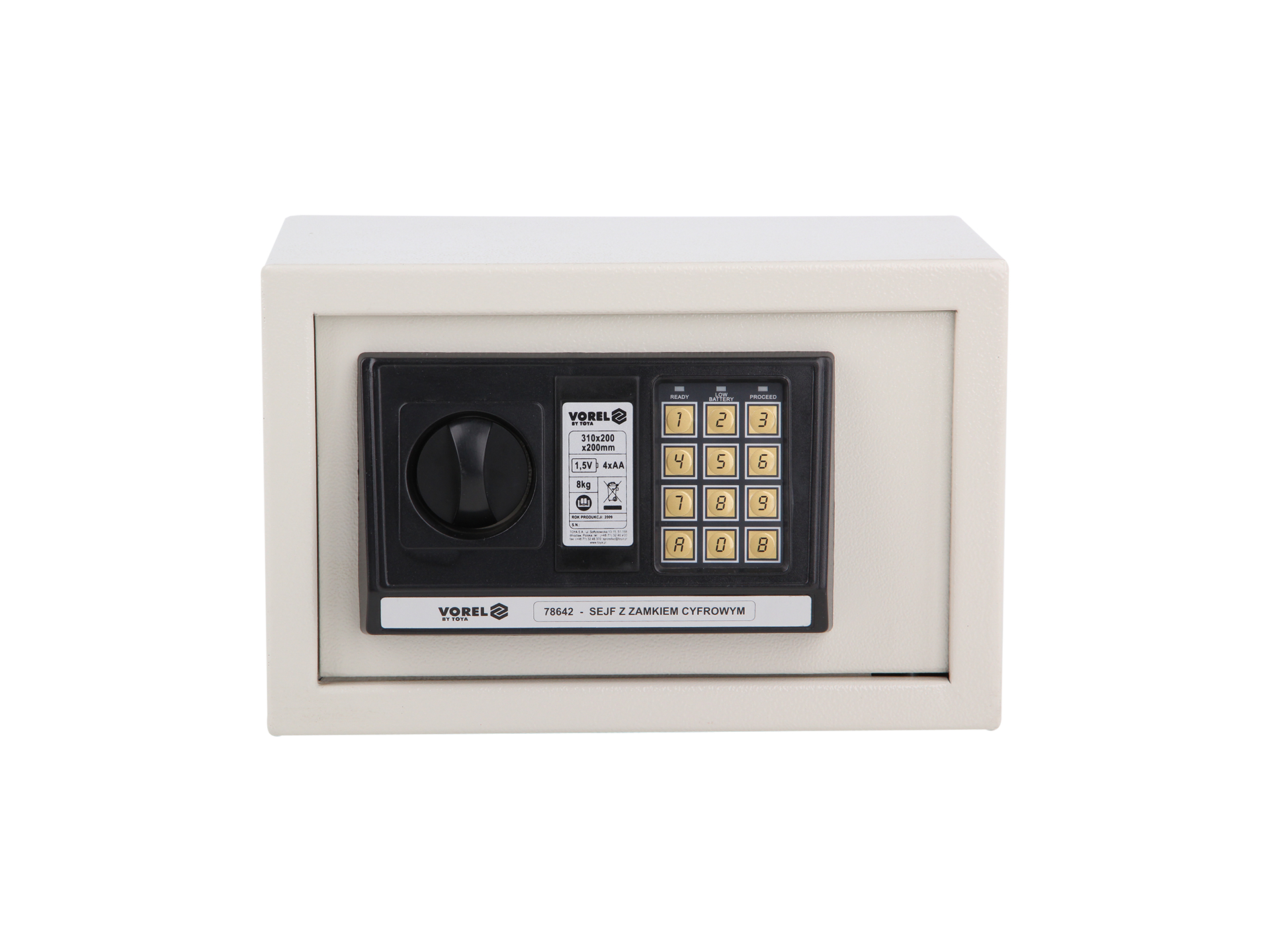 Seif cu inchidere electronica 31x20x20cm, Vorel - 78642