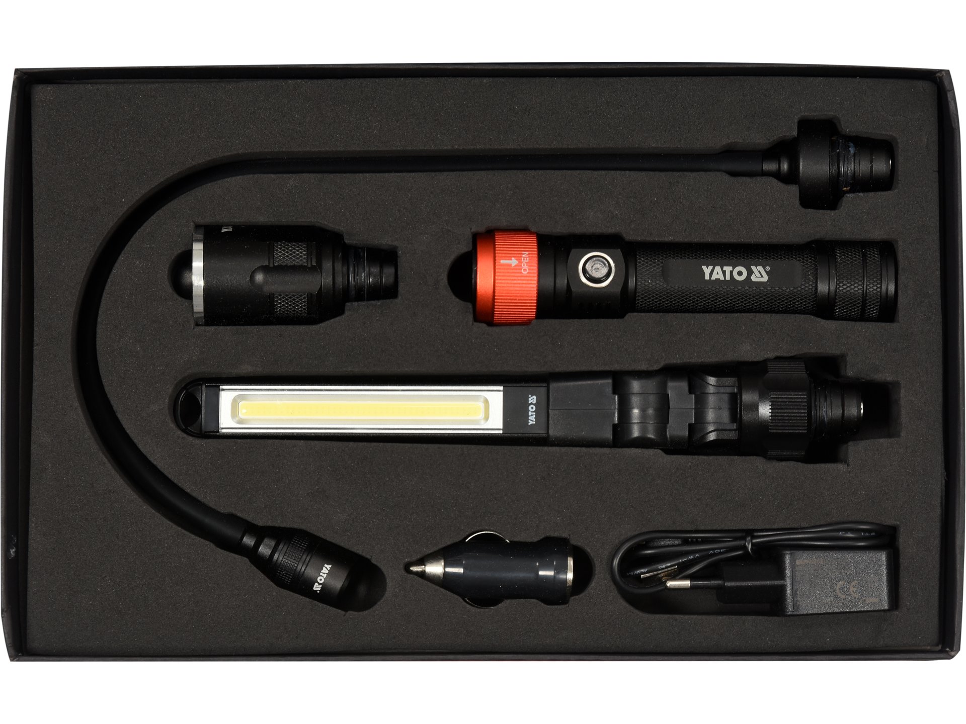 Set lampa de atelier, 3 in 1, 380lm, li-ion 3,7v 2200mah, ip54, Yato - YT-08521