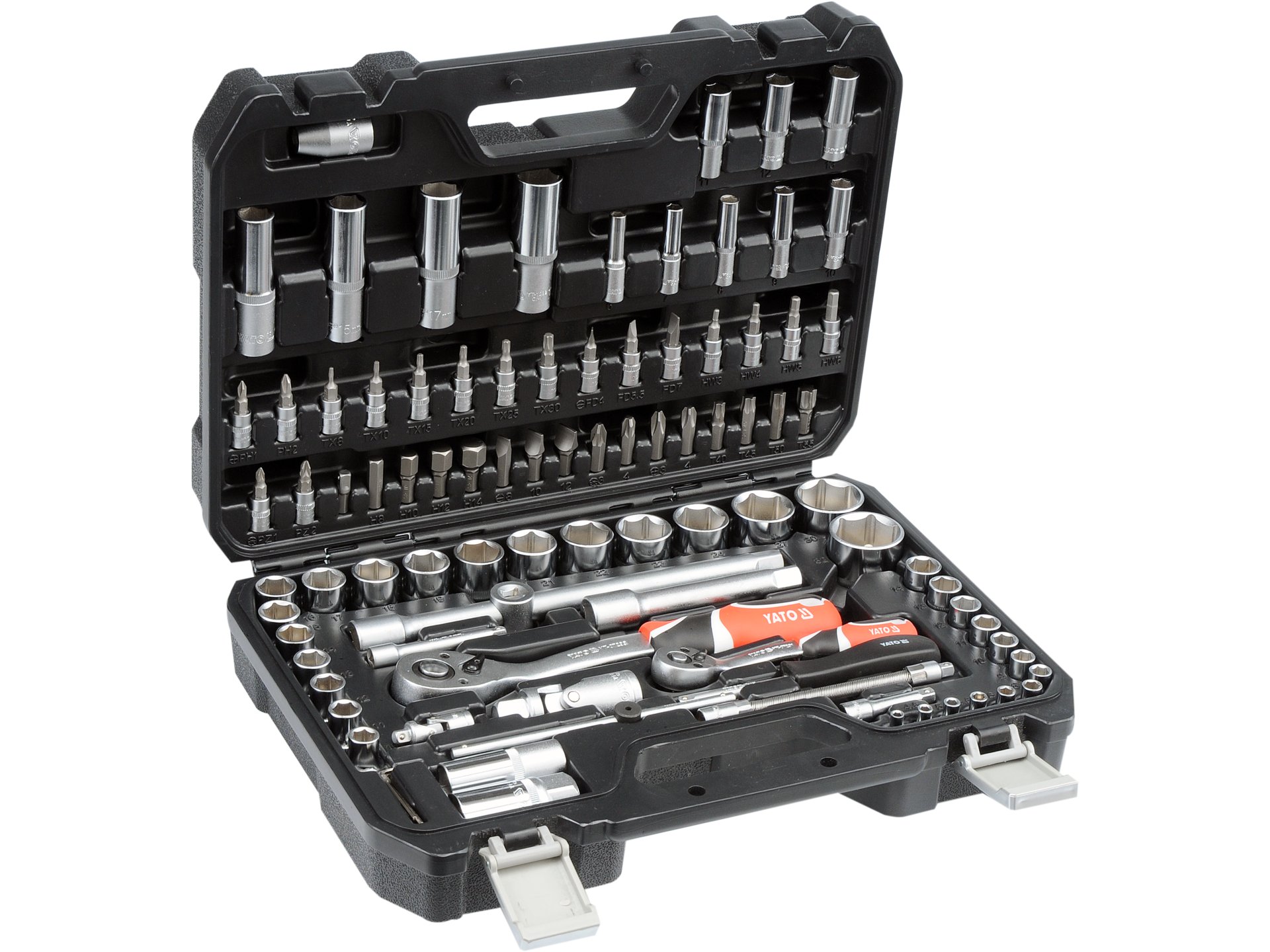 Trusa tubulare 1/2''-1/4'', 94 piese, Yato - YT-12681