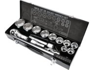 Trusa chei tubulare cu clichet 3/4'', 15 buc, Yato - YT-1334