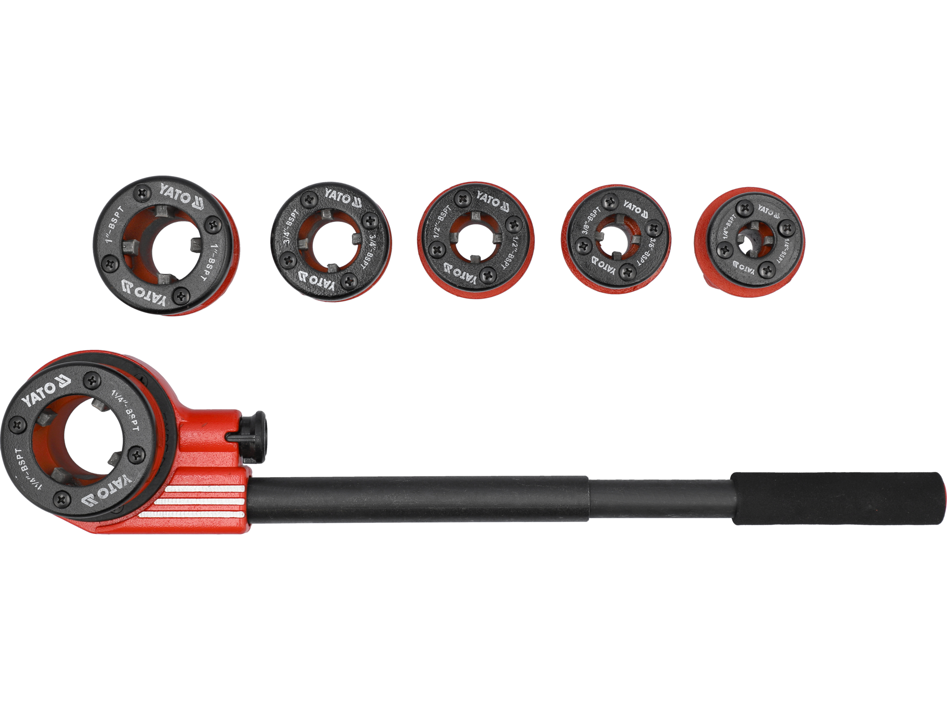 Set filiere cu clichet 6 buc, Yato - YT-2900