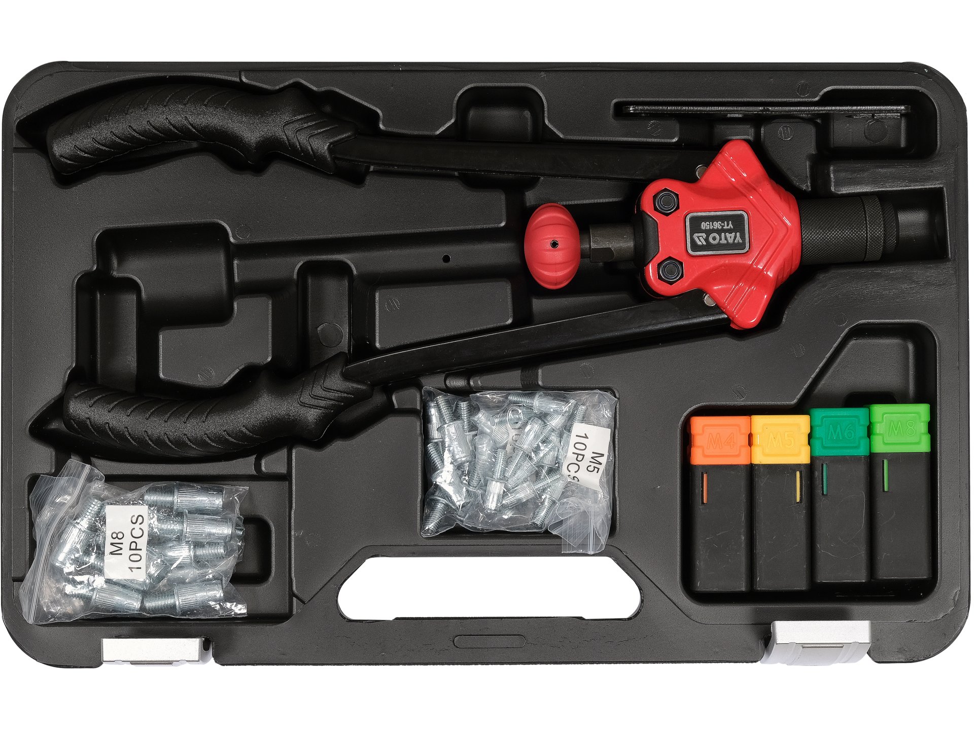 Set cleste suruburi nituibile m4-m8, 46 buc, Yato - YT-36150