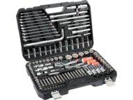 Trusa tubulare si antrenor 1/2'', 1/4'', 3/8'', 128 piese, Yato - YT-38872