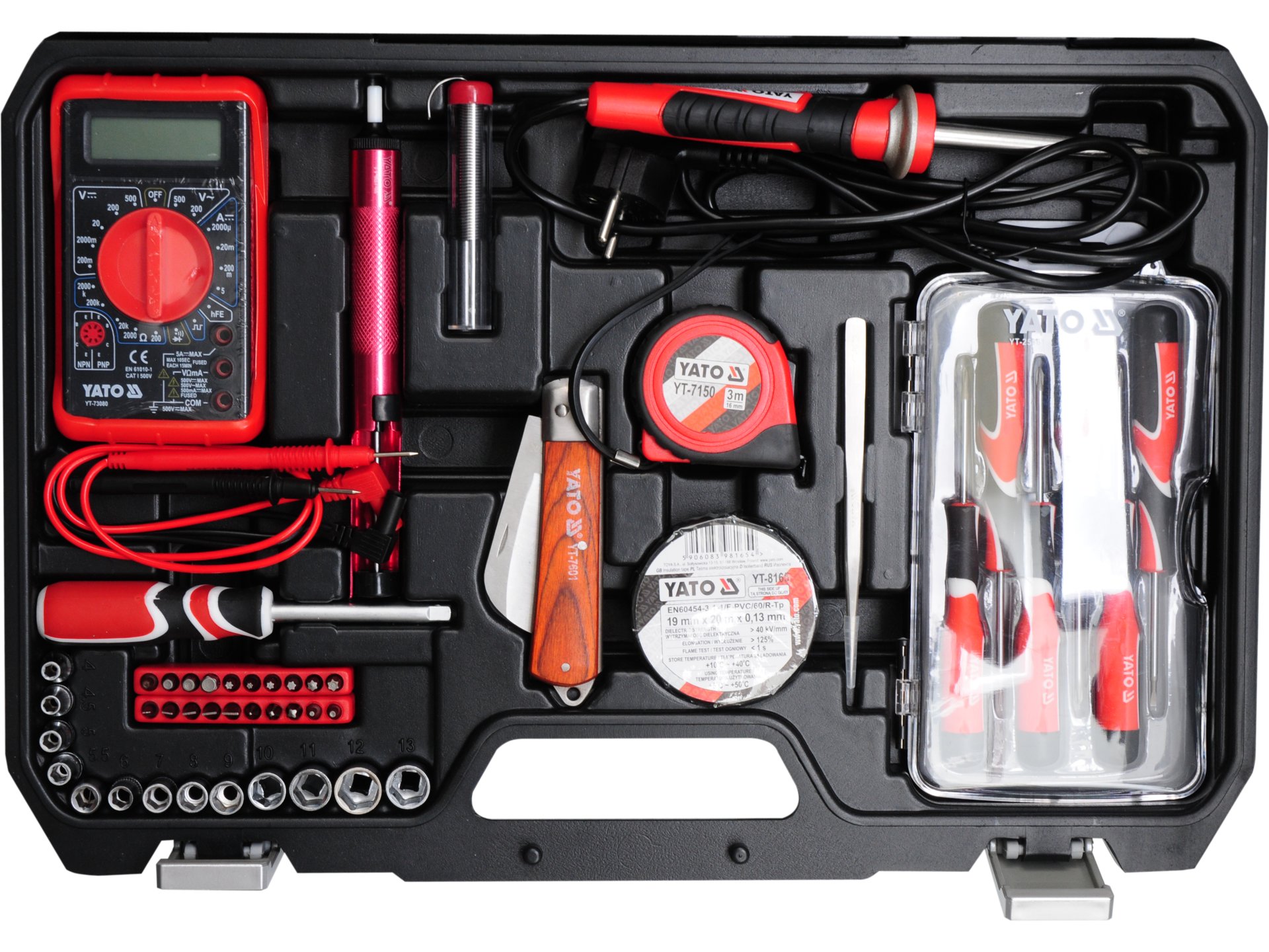 Trusa scule electricieni, 68 piese, Yato - YT-39009