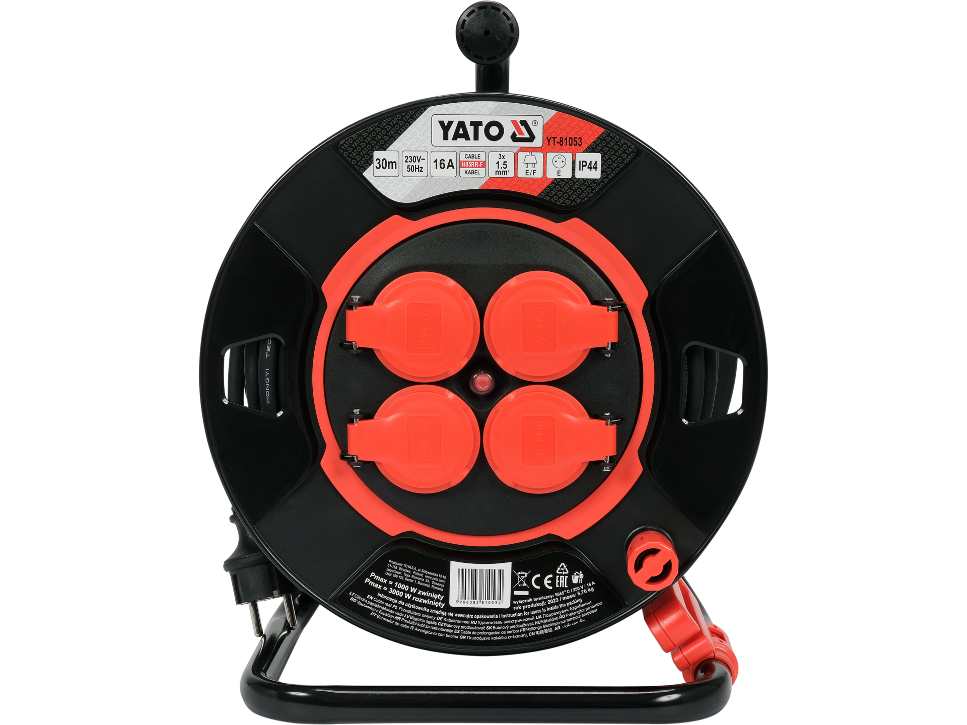 Prelungitor 30m pe tambur ,16a, Yato - YT-81053