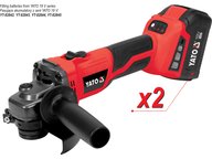 Polizor unghiular 18v, 125mm, 2x4ah, viteza reglabila, Yato - YT-828295