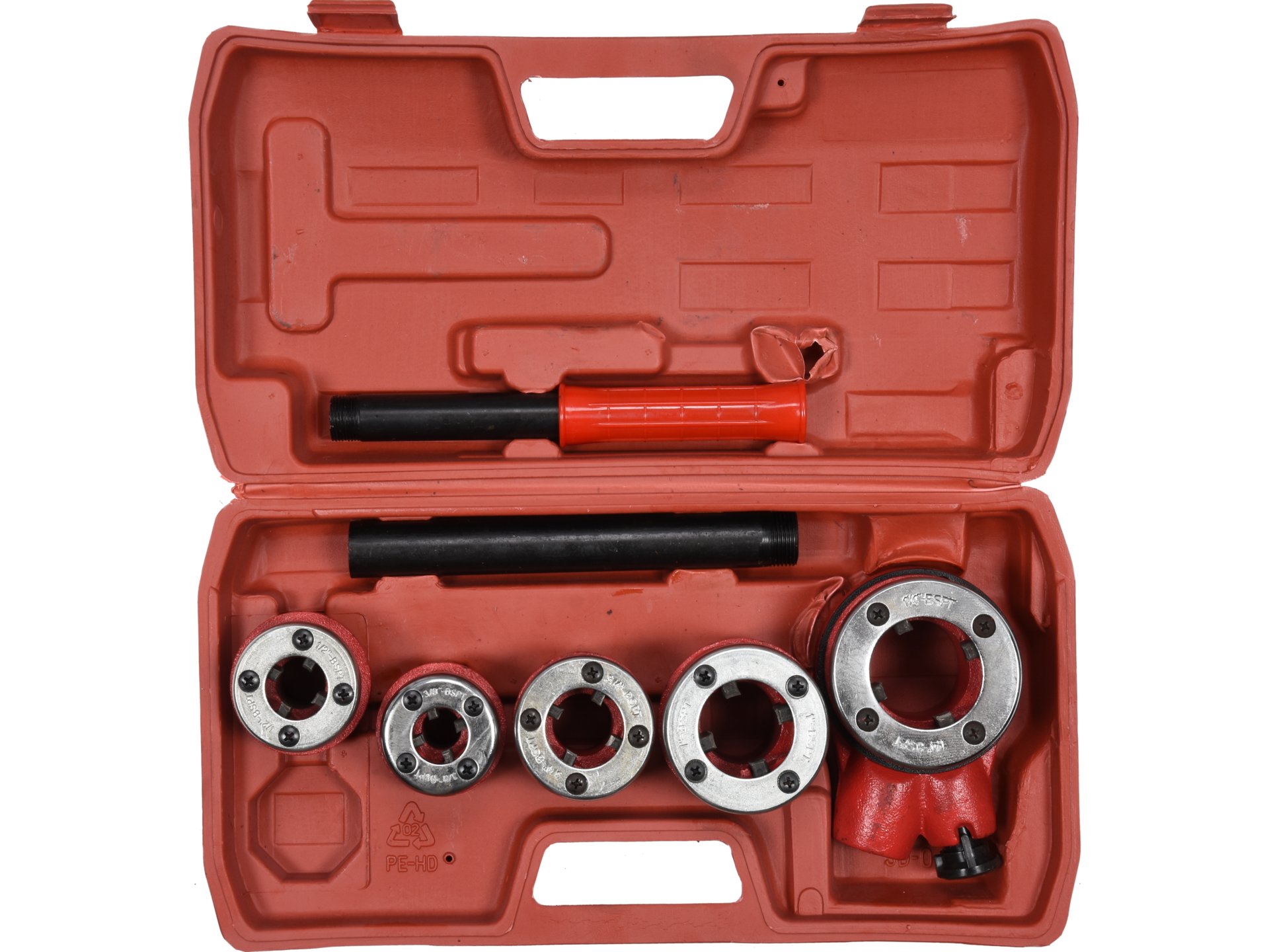 Trusa filiere pentru tevi 3/8'' - 5/4'', Vorel - 55820