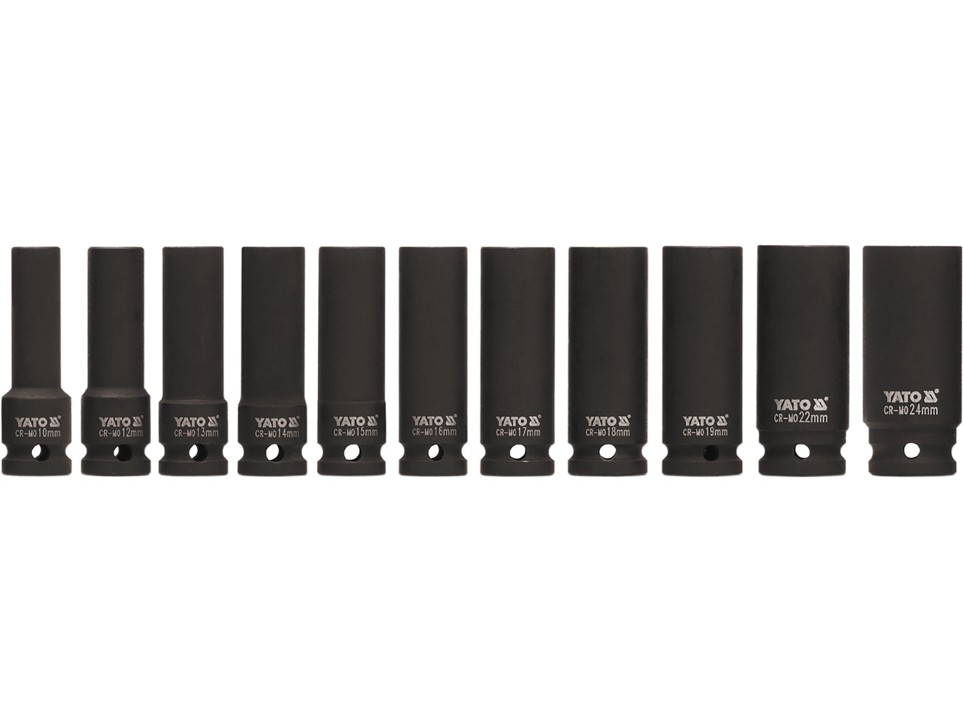 Set chei tubulare adanci de impact, 11 buc, Yato - YT-1054