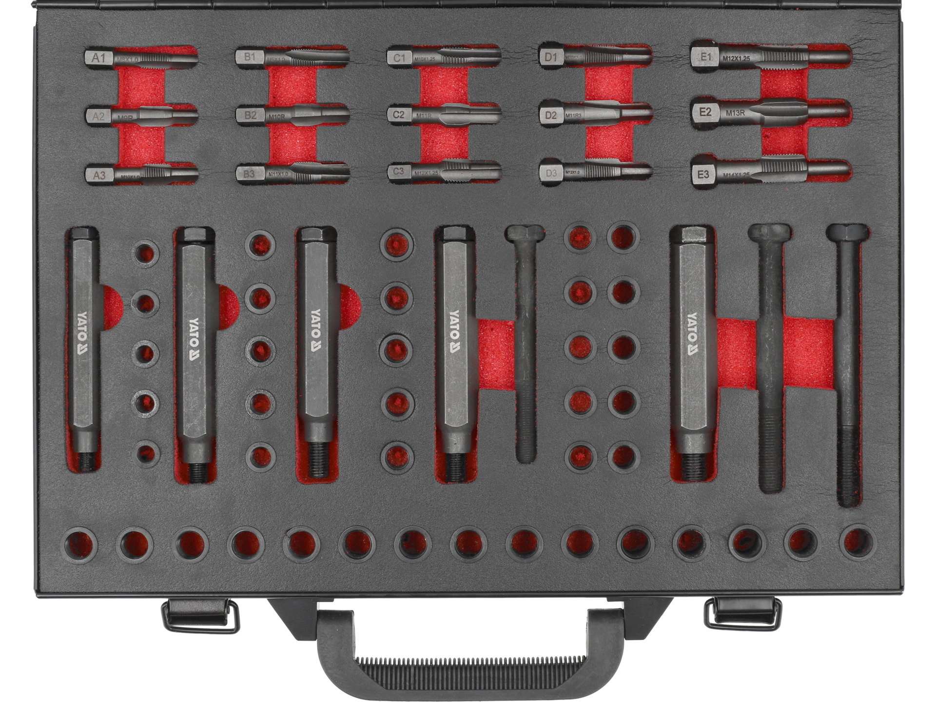 Kit reparatie filet bujii incandescent 68 piese, Yato - YT-17711