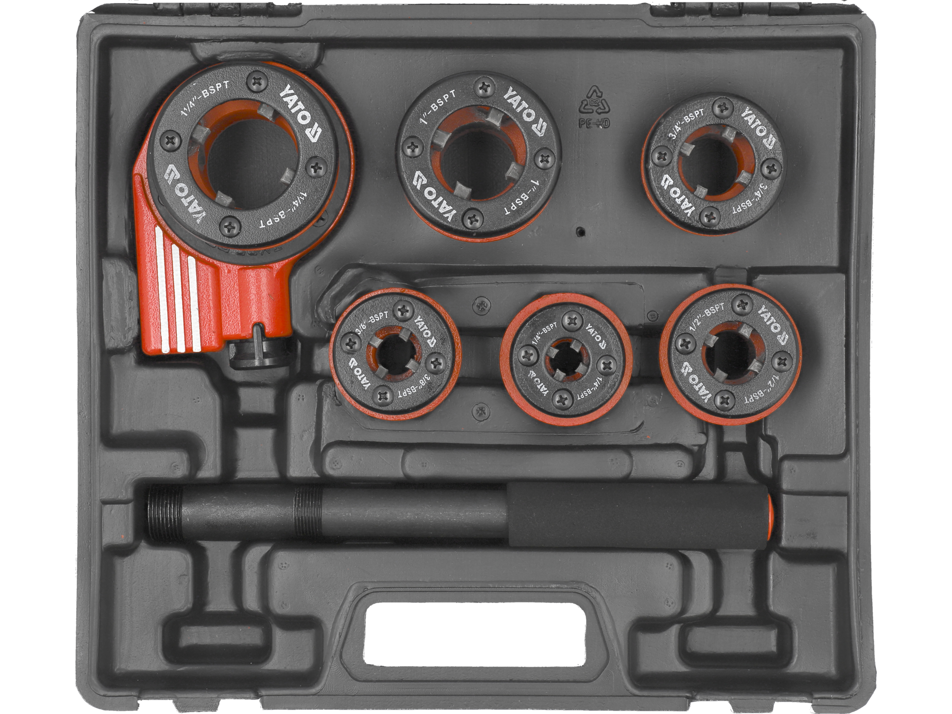 Set filiere cu clichet 6 buc, Yato - YT-2900