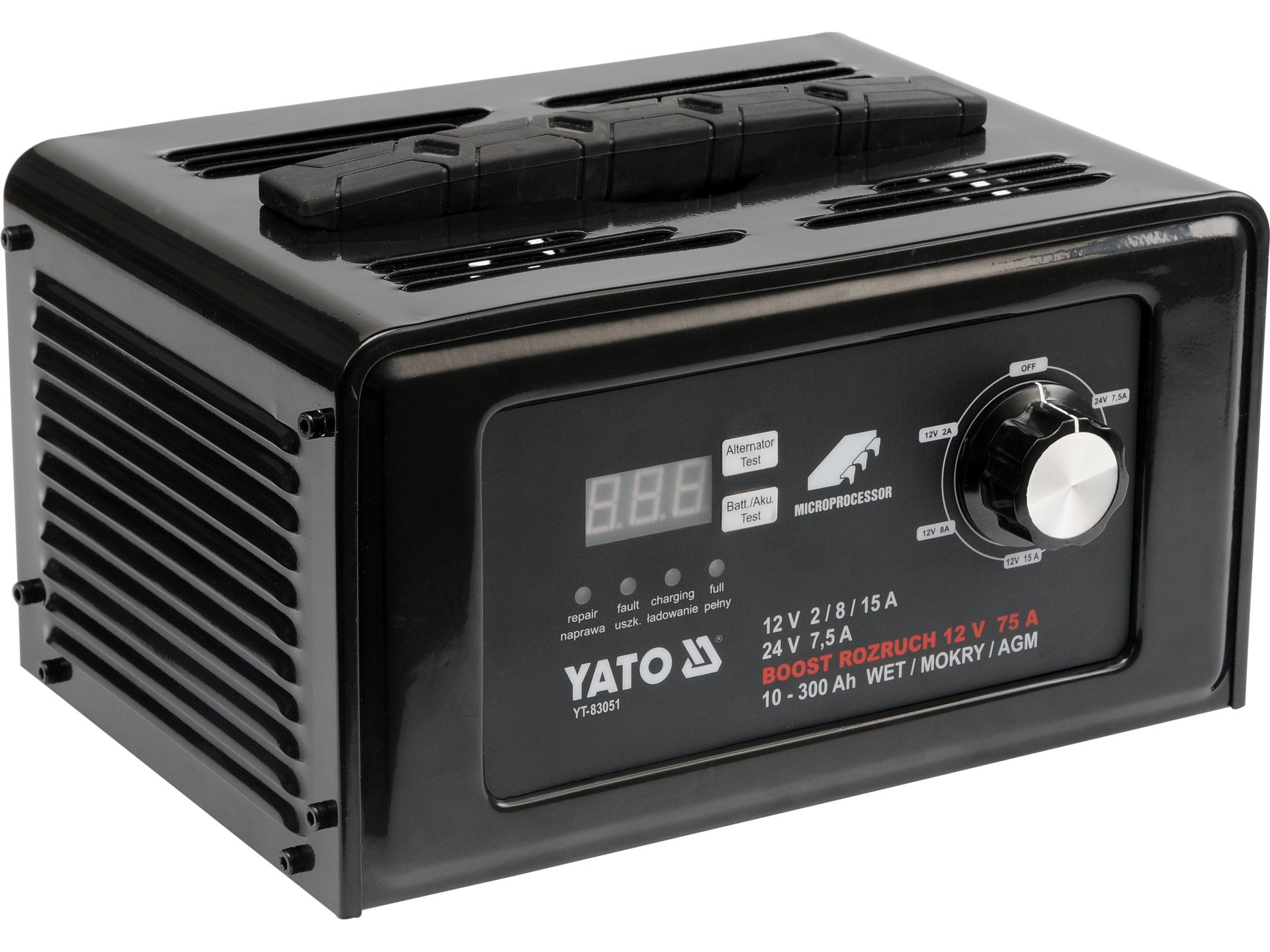 Redresor baterie auto 23v/50hz, 12v/24v, Yato - YT-83051